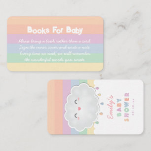 Tarjeta De Recepción Libros para baby shower de gotas de lluvia de nube