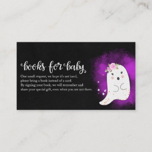 Tarjeta De Recepción Libros para Baby Shower de Halloween de Bebé Fanta