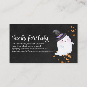 Tarjeta De Recepción Libros para Baby Shower de Halloween de Bebé Fanta