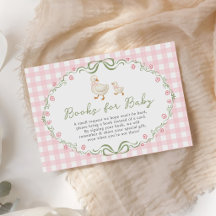 Libros para baby shower de niña rosa Silly Goose p
