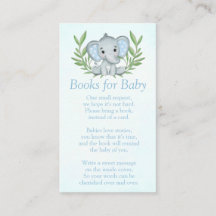 Libros para Baby Shower de Niño Elefante Verde par
