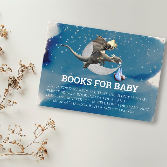 Tarjeta De Recepción Libros para Baby Shower Dragon Knight (Subido por el creador)