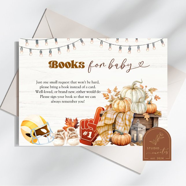 Tarjeta De Recepción Libros para baby shower Touchdown y Tiny Toes para (Subido por el creador)