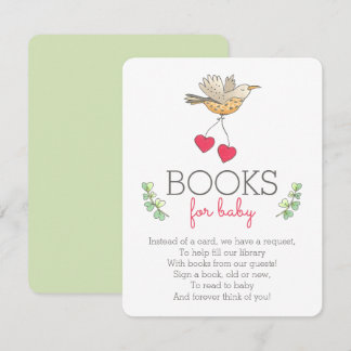 Tarjeta De Recepción Libros para Baby Springtime