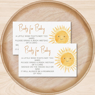 Tarjeta De Recepción Libros para Baby Sunshine Baby Shower