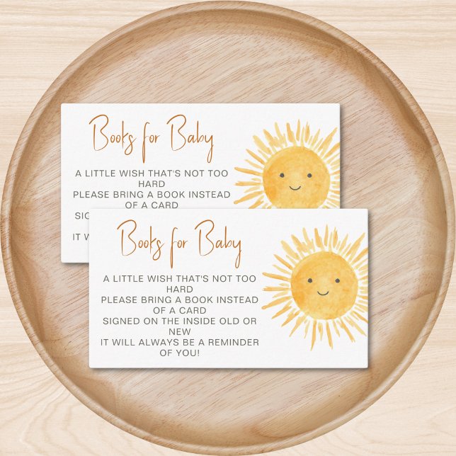 Tarjeta De Recepción Libros para Baby Sunshine Baby Shower (Subido por el creador)