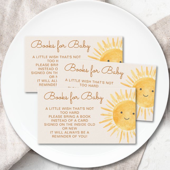 Tarjeta De Recepción Libros para Baby Sunshine Baby Shower (Subido por el creador)