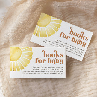 Tarjeta De Recepción Libros para Baby Sunshine Boho Baby Shower