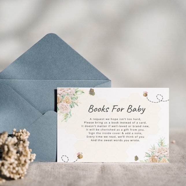 Tarjeta De Recepción Libros para Baby Sweet y Bee Honey Baby Shower (Subido por el creador)