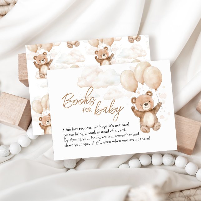 Tarjeta De Recepción Libros para Baby Teddy Bear Baby Shower (Subido por el creador)