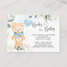 Tarjeta De Recepción Libros para Baby Teddy Bear Greenerenery Foliage I