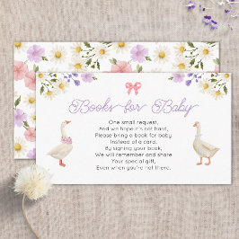 Tarjeta De Recepción Libros Para Baby Wildflower Geese Baby Shower