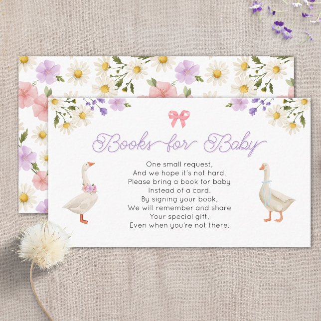Tarjeta De Recepción Libros Para Baby Wildflower Geese Baby Shower (Subido por el creador)