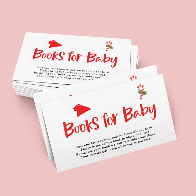 Tarjeta De Recepción Libros para Baby Winter Holiday Baby Shower (Subido por el creador)