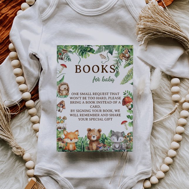 Tarjeta De Recepción Libros para Baby Woodland Ducha Botánica para Bebé (Subido por el creador)