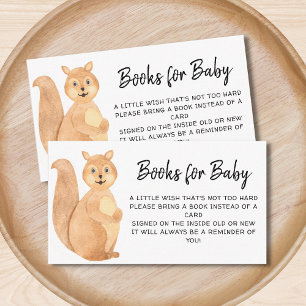 Tarjeta De Recepción Libros Para Baby Woodland Squirrel Baby Shower Enc