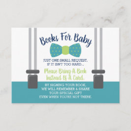 Tarjeta De Recepción Libros para bebé, Bow Tie Baby Shower