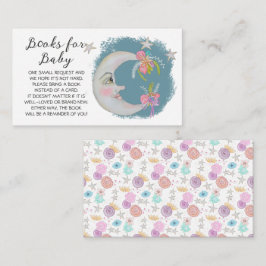 Tarjeta De Recepción Libros Para Bebé Celestial Estrellas Flores Flores