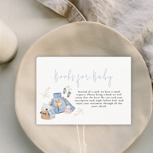 Tarjeta De Recepción Libros Para Bebé Chica De Juguetes De Invierno Bab (Books For Baby Winter Toys Girl Baby Shower Enclosure Card)