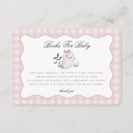 Tarjeta De Recepción Libros para bebé con fantasmas pastelitos insertab