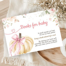 Libros para bebé con lazo rosa para baby shower de