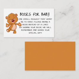 Tarjeta De Recepción Libros para bebé con oso de Teddy