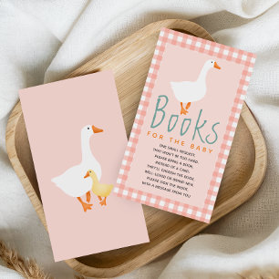 Tarjeta De Recepción Libros Para Bebé Coquette Fiesta de Bebé Ganso Ton