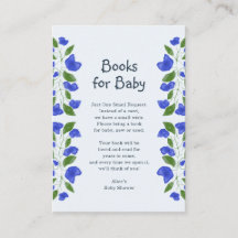 Libros para bebé Cumpleaños de bebé floral azul ad