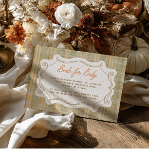 Tarjeta De Recepción Libros para bebé de Baby Shower de Calabaza Capric