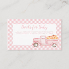 Tarjeta De Recepción Libros para bebé de Baby Shower de Calabaza Rosa a