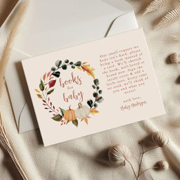 Tarjeta De Recepción Libros para bebé de corona de calabaza para baby s