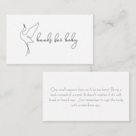 Tarjeta De Recepción Libros para bebé de ducha de bebé minimalista de c