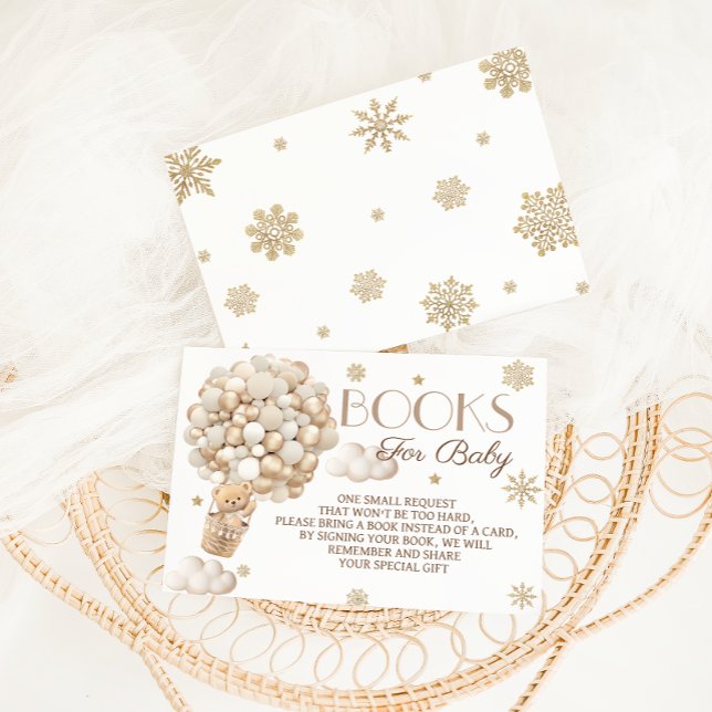 Tarjeta De Recepción Libros Para Bebé De Invierno En Baby Shower (Subido por el creador)