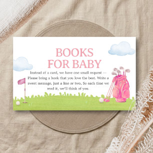 Tarjeta De Recepción Libros para bebé de Little Putter Golf Baby Shower