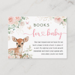 Tarjeta De Recepción Libros para bebé de shower de bebé niña Oh Deer
