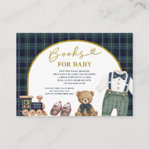 Tarjeta De Recepción Libros para bebé de Shower de caballero pequeño y
