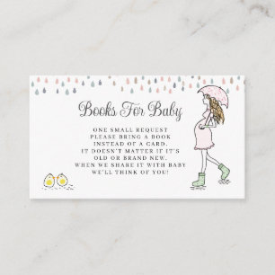 Tarjeta De Recepción Libros para bebé de shower para futura mamá con fa