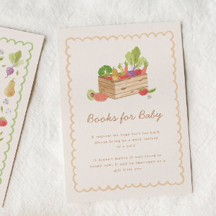 Tarjeta De Recepción Libros para bebé de verduras del mercado de agricu