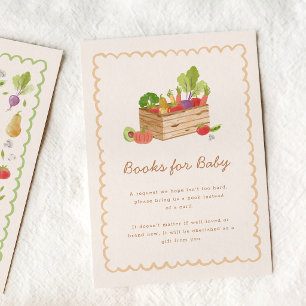 Tarjeta De Recepción Libros para bebé de verduras del mercado de agricu