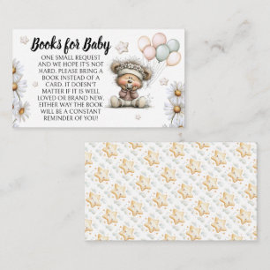 Tarjeta De Recepción Libros para bebé diseño de oso de peluche capricho