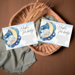 Tarjeta De Recepción Libros para bebé dormido elefante estrellas de la