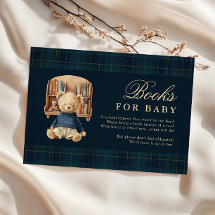 Tarjeta De Recepción Libros para bebé Elegantes de Polo Bear para Baby