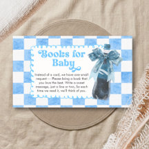 Libros para bebé en Baby Shower Azul Ella está lis