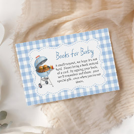 Tarjeta De Recepción Libros para bebé en Baby Shower de Blue Burger BBQ