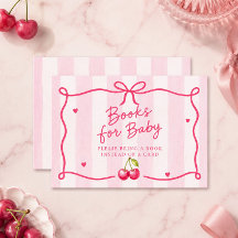 Libros para bebé en baby shower de cereza