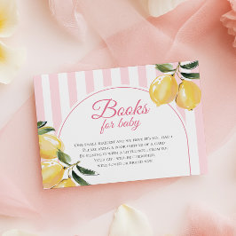 Tarjeta De Recepción Libros para bebé en baby shower de Coquette Lemon