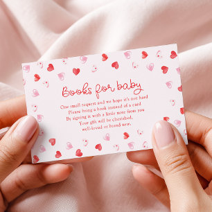 Tarjeta De Recepción Libros para bebé en baby shower de Little Sweethea
