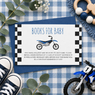 Tarjeta De Recepción Libros para bebé en baby shower de moto de cross s