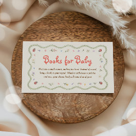 Tarjeta De Recepción Libros para bebé en Baby Shower de Wildflower Love