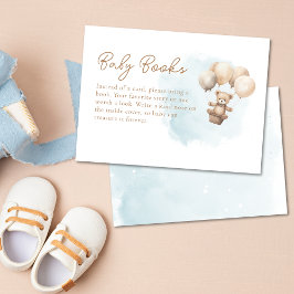 Tarjeta De Recepción Libros para bebé en baby shower neutrales con oso